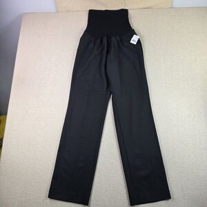 Motherhood Maternity Pants Womens Medium Black Pull On Stretch Straight Leg NWT
